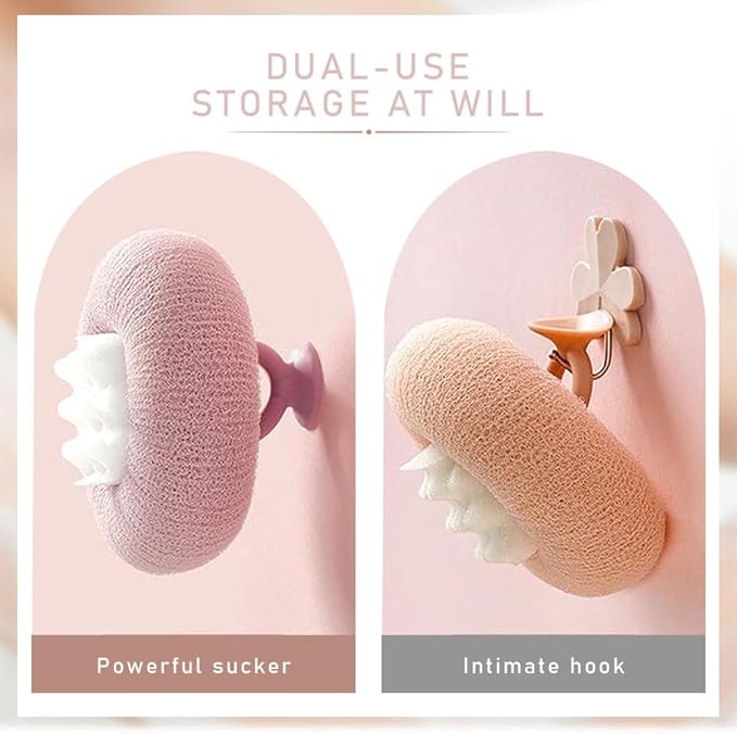 Super Soft Sunflower Suction Cup Bath Ball, 2026 Upgraded 2-in-1 Sunflower Bath Ball Exfoliating Bath Sponge Cleaning Brush, Sponge Mesh Pouf Shower Ball for Women, Men Shower (Colorful-8)