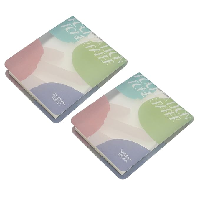 Airshi Nail Art Cosmetic Palette Paper, Disposable Nail Art Palette Paper Evenly Coloring 2pcs Stick Color Mixing for Nail Salon