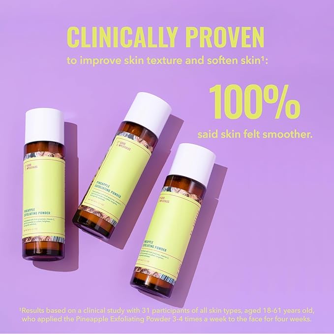 Good Molecules Pineapple Exfoliating Powder - Exfoliating Face Scrub with Natural Enzymes, Gentle Alcohol-Free Facial Cleanser, Skin Care for Face
