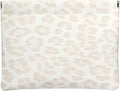 Leopard Leather Small Makeup Pouch for Women,Cosmetic Accessories,Waterproof and Portable Cosmetic Bag,Self-closing, No Zipper, Aesthetic Storage Pouch,Lipstick for Purse,Light Yellow