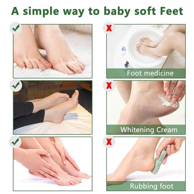 Foot Peel Mask 3 Pack， Exfoliator Peel Off Calluses Dead Skin Callus Remover，Soft Smooth Touch Feet-Men Women (Tea Tree)