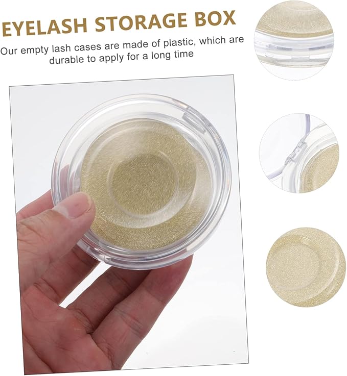 5Pcs Transparent Eyelash Storage Case Durable Plastic Eyelash Organizer Portable Lash Holder for Travel and Everyday Use Present for Women