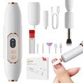 2-in-1 Nail Drill Electric Nail File with Makeup Brush Cleaner Machine (No Bowl), 1500 mAh Battery, Ultra Low Noise, Portable and Rechargeable for Travel & Home