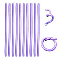 10 Pcs 9.45'' Purple Flexible Curling Rods Twist Foam Hair Rollers Soft Foam No Heat Hair Rods Rollers Curler for Women with Long and Short Hair (Purple, 0.31 x 9.45in)