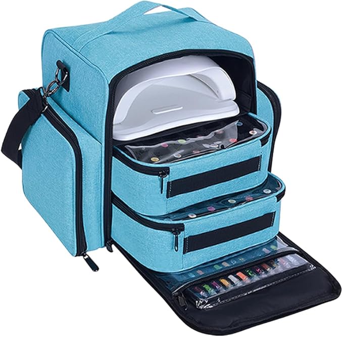 Nail Polish Organizer Holds 60 Bottles and a Nail Lamp,Portable Travel Case with 2 Removable Bags and Tools Storage Pockets Green