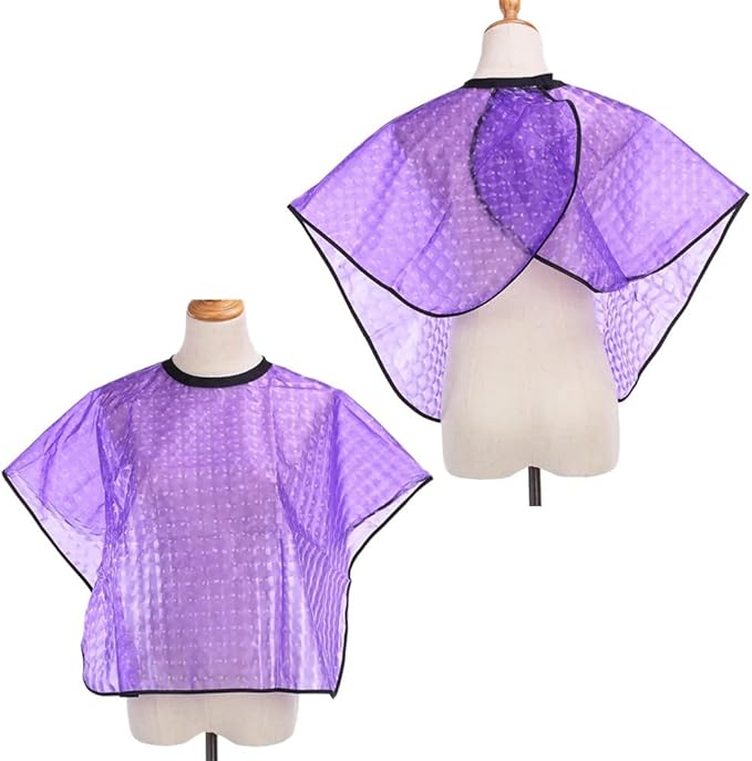 2 Pack Waterproof Hair Dye Cape Portable Short Comb-Out Capes Hair Cutting Cape Haircut Apron Styling Cape Makeup Bib for Stylist Artist Hairdressing Hair Coloring Kit Bleach Beauty Salon