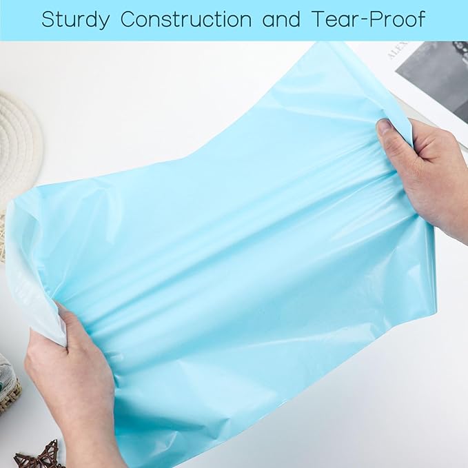 Disposable Sanitary Bags for Feminine Products, Pack of 200, Self-Adhesive Sealing, Odor Reducing, Discreet Disposal of Pads, Tampons, Liners (Light Blue)