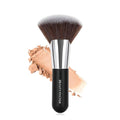 Bronzer Brush for Face - 12CM Fan-shaped Powder Blending Coutour Brush for Loose & Pressed with Fluffy & Soft and Dense Bristles Kabuki Makeup Brushes for Setting Powder, Foundation, Contour, Buffing