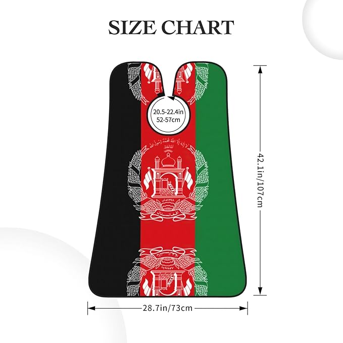Flag Of Afghanistan Print Beard Bib Apron For Men, Beard Hair Catcher For Men Shaving Trimming,Beard Cape Cloth