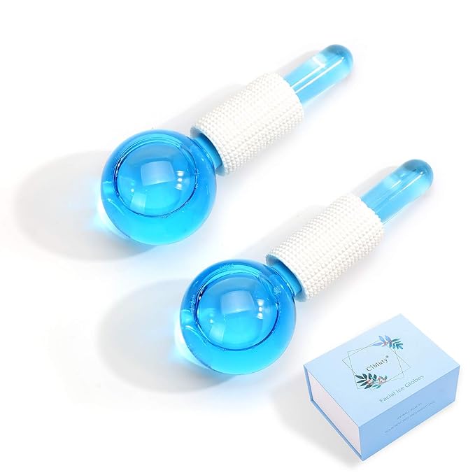 ICE Globes for Facial, 2 PCS Facial Globes for Massage Tool, Facial Roller Cold Skin Massagers, Tighten Skin, Reduce Puffiness and Dark Circles, Enhance Circulation