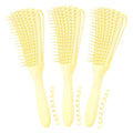 Hair Brush for Women's Afro America/African Hair Textured 3a to 4c, Kinky Wavy/Curly/Coily/Wet/Dry/Oil/Thick/Long Hair, Knots Detangler Scalp Massage Comb (3 pcs, 3-Beige)