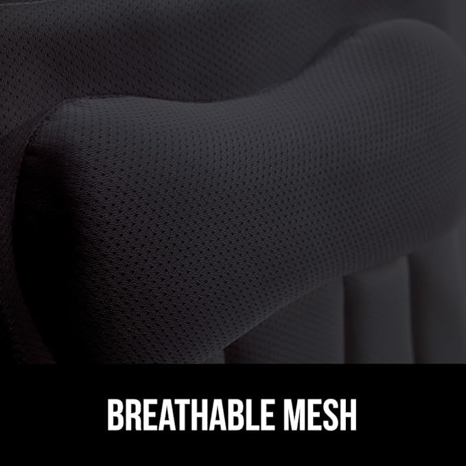 GORILLA GRIP Bath Pillow for Tub, Strong Suction Cups, Headrest with Mesh FlexComfort Technology, Neck, Head and Back Support, Luxury Machine Wash Bathtub Pillows, Spa Essential Accessories, Black