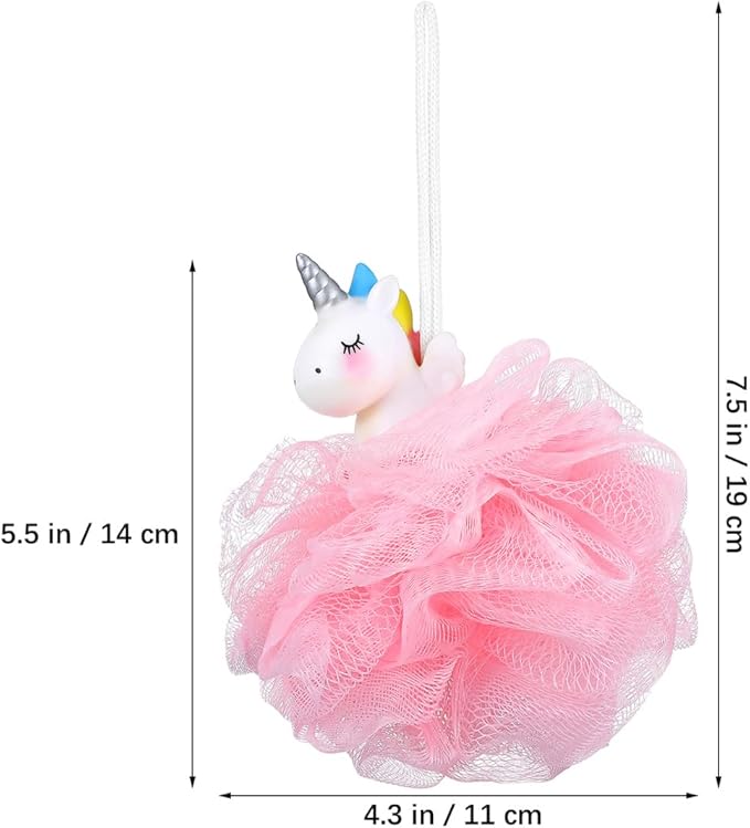 Balacoo Shower Loofah: 2 Pcs Unicorn Loofahs Animal Loofah Kids Loofah Bath Sponge Exfoliating Scrubber Bathing Ball for Girls Boys