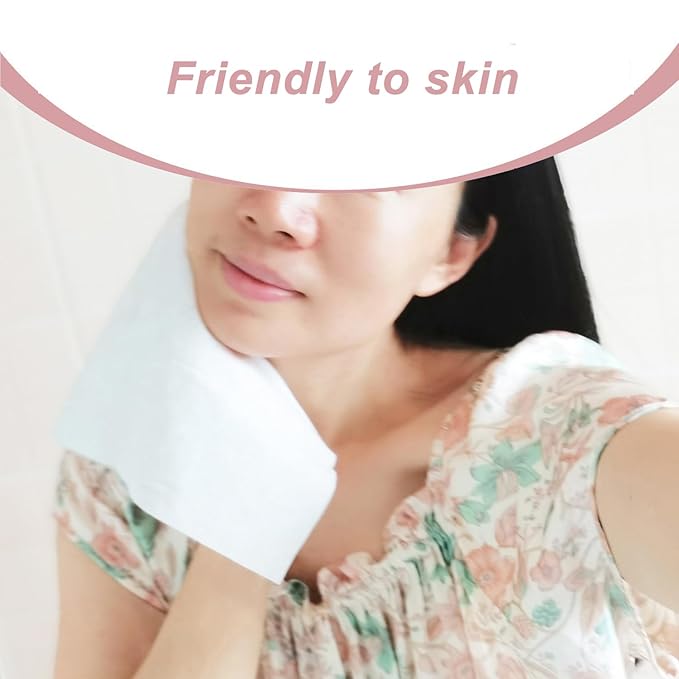Extra Thick Dry Wipe, Disposable Face Drying Towel 100% Cotton, Lint-Free Cotton Tissues (2 Pack)