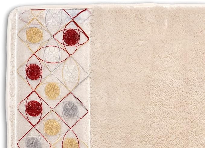 Zahari Home Sedona Modern Bathroom Rug Classic Luxury Bath Rug Contemporary Decor Beautiful Shower Mat Unique Design Stylish Bathroom Rug Bath Shower Tub Decor