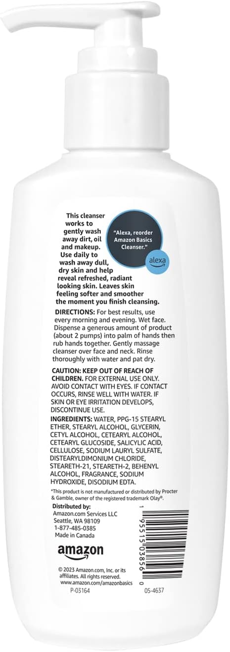 Amazon Basics Replenishing Cleanser Exfoliating Face Wash, 6.78 fl oz (Pack of 3)