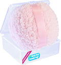 4" Large Powder Puff, Soft Fluffy Powder Puff for Body and Container, Even Application, Washable, Travel Pack, Light Pink