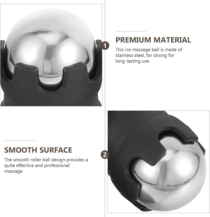 BESPORTBLE Massage Ball Hot and Cold Rolling Ball Household Roller Ball Metal Massage Ball Face Massage Roller Facial Ice Globes Relaxation Ball Plastic Hot and Cold Compress