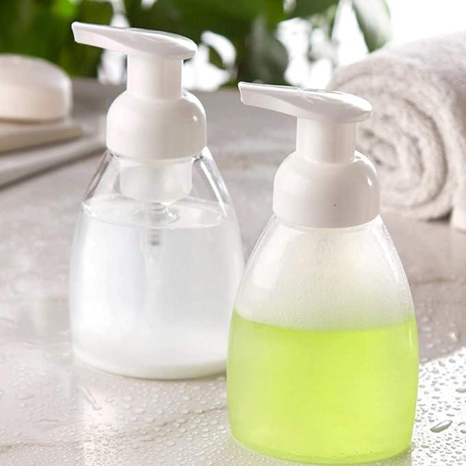 Bekith 12 Pack Foaming Soap Dispenser Pump Bottles, 8oz (250ml) Foaming Hand Soap Dispenser, Refillable Liquid Soap Foaming Dispenser, Empty Plastic Bottles for Kitchen, Bathroom, Commercial, Clear