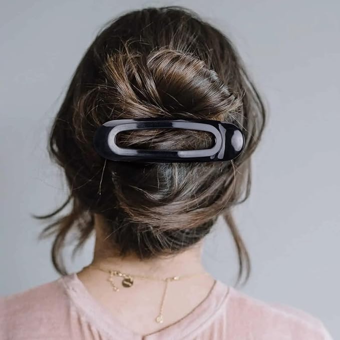 Aileam 6PCS Flat Claw Clip French Concord Hair Clip Barrette for women Thick Hair Clips Grip Yoga Hair Banana Barrettes for Styling Women Girls Thin Hair Accessories