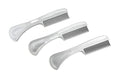 G.B.S Ultimate & Unbreakable Men's Grooming Comb for Beards and Mustaches - Fine-Toothed Saw-Cut Metallic Gray Comb, Small Pocket Size (3 Pack)