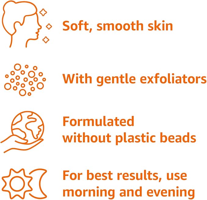Amazon Basics Gentle Exfoliating Face Wash, Replenishing Daily Facial Cleanser, Refreshing, 6.78 fl oz (Pack of 1)