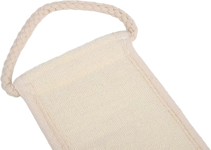 2pcs Linen Back Scrubber with Handles, Exfoliating Body Scrubber with Double Sided Texture, Foldable Portable Back Scrubber Strap for Deep Cleaning, Men Women Shower Back Scrubber for Home Bathroom