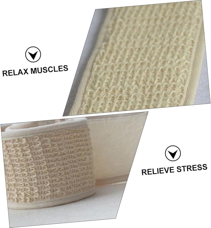 Beaupretty 3pcs Exfoliating Loofah Back Scrubber Strap for Skin Cleaning and Care Bath Body Washer for Men and Women for Daily Use Shower