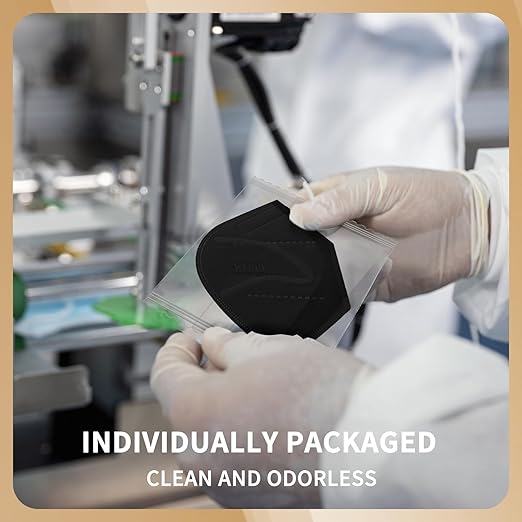 KN95 Face Mask Disposable Adults - 100 Pack Adjustable 5 Layer Protection KN95 Face Mask Breathable Comfortable Respirator KN95 Mask Individually Wrapped Women Men