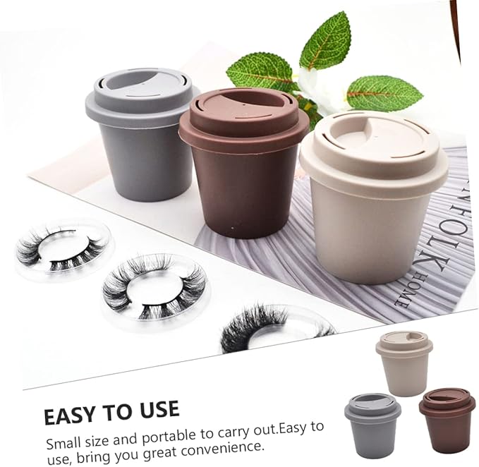 Happyyami 3pcs Assorted False Eyelash Storage Box Lash Holders Portable Eyelash Organizer for Easy Storage and Daily Use for Makeup Lovers