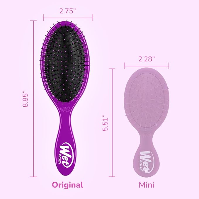 Wet Brush Detangling Brush,Original Detangler (Pink&Purple,),Wet&Dry Tangle-Free Hair-Brush for Women-&Men,No Tangle,Soft and Flexible Bristles for Straight,Curly and Thick Hair,2 Count (Pack of 12)