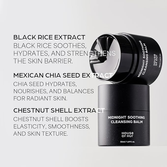 House of Hur Midnight Soothing Cleansing Balm | Hydrating & Calming Korean Skincare | 1.69fl.oz