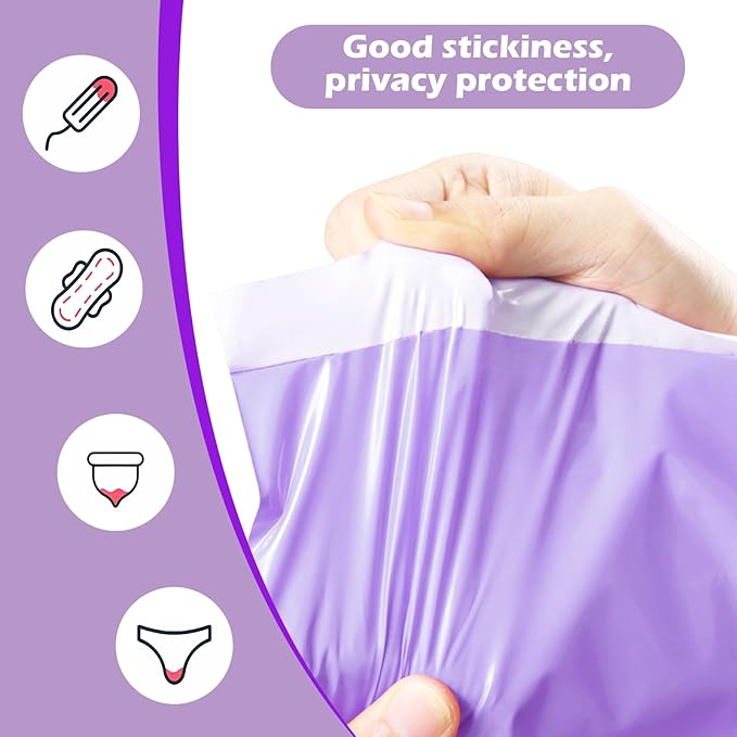 200 Pcs Purple Sanitary Napkin Disposal Bags,Sealable Tampon Disposal Bags, Prevents Odours Thickened Size Feminine Hygiene Bag for Sanitary Napkins and Pads,Disposable Tampon