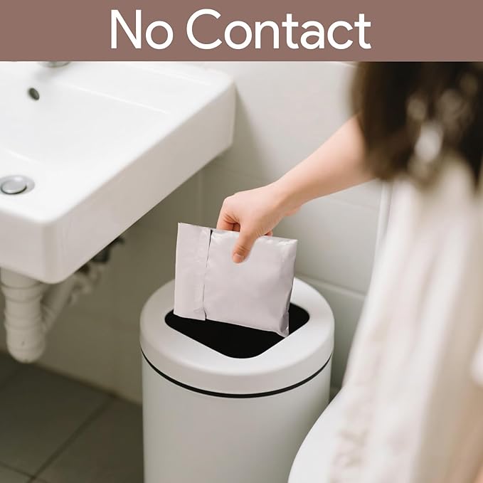 100 Pcs Sanitary Napkin Disposal Bags, Feminine Hygiene Period Bags for Tampons & Pads, Period Disposal for Teen Girls, Odor Blocker, Leak-Proof Sanitary Storage for Menstrual Products, Beige