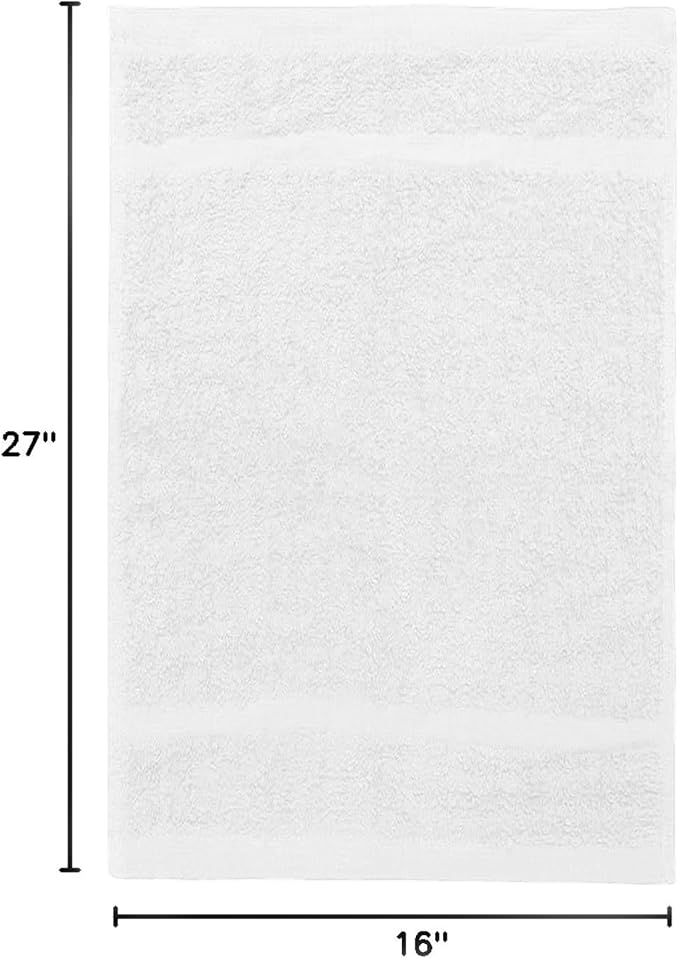 Avalon Towels Salon Towel - White Hand Towels Bulk Pack of 24 - 100% Cotton Absorbent Spa, Facial & Gym Towel for Working Out - 16x27 Inches (Not Bleach Proof)