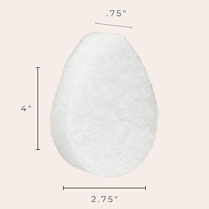10 Pack - VerdeVida Facial Sponge/Face Scrubber, Buff Puf Style Pads, Deep Cleansing & Exfoliating, White