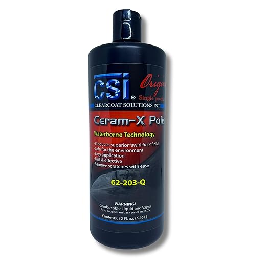 CSI Ceram-X Car Polish | The Original Single Product Polish | Heavy Defect Removal to Swirl Free Shine | Water Based Formulation | Filler-Free | Body Shop Safe