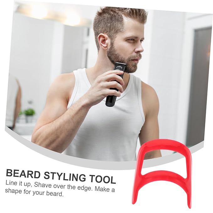 2pcs Beard Styling Tool Professional Ruler for Accurate Trimming and Shaping Compact and Portable Design for Travel and Home Use