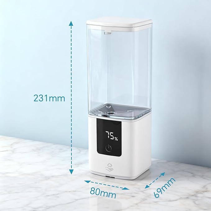 LAOPAO Soap Dispenser, Automatic Soap Dispenser Wall Mount Rechargeable Foaming Soap Pump for Bathroom Kitchen, Touchless Foam Soap Dispenser for Dish/Hand/Shower Soap, Home & Commercial, 540ml, White