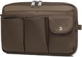 Storage Bag-arge Cosmetic Bag for Women Travel Makeup Bag Zip Up Bag Pure Cotton Canvas Can be Suspended (Brown)