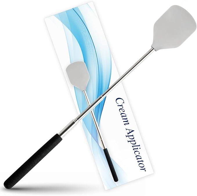 Cream Applicator for Back Telescopic Easy to Clean Applies Creams, Sunscreens, and Ointments (Covers Large Areas)
