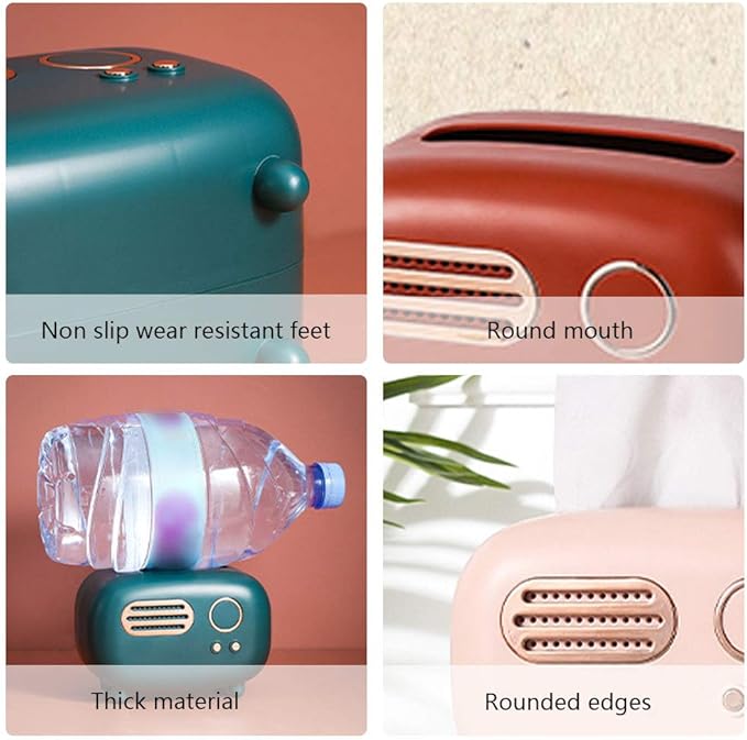 WAYUTO Vintage Radio Facial Tissue Box Cover Napkin Holder Decorative Napkin Storage Organizer Paper Towel Dispenser Container for Bathroom Car Office Desk Home Decor Bedroom Restaurant Red