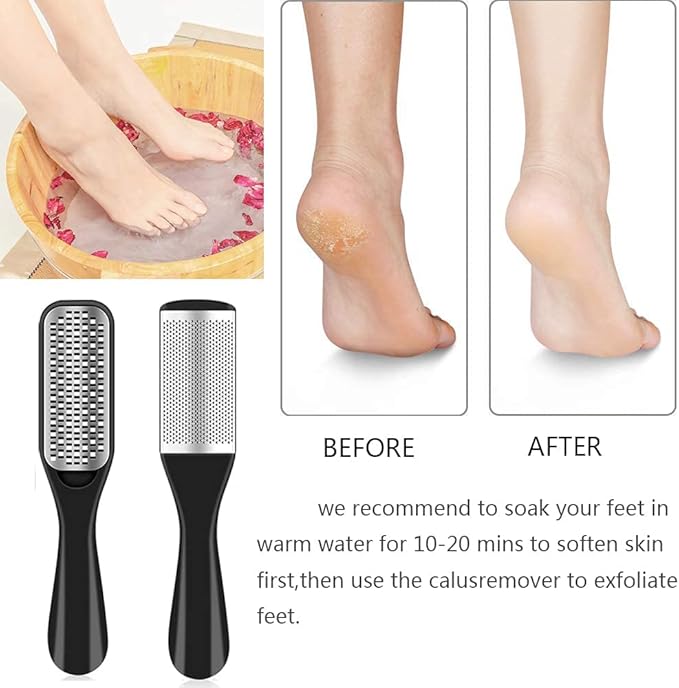 Professional Pedicure Kit, 36 in 1 Stainless Steel Foot Care Kit Foot Rasp Dead Skin Remover for Home & Salon Care, Black