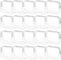20 Pack Clear Cosmetics Bags for Women Men Waterproof Toiletry Bags PVC Makeup Bags Organizer Case with Zipper for Travel Bathroom (20 White(Large))