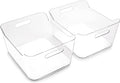 BINO | Plastic Storage Bins, X-Large - 2 Pack, Clear | THE SOHO COLLECTION | Pantry Organizers and Storage Containers Fridge Organizer Bins Kitchen Cabinet Organizer Medicine Cabinet Organizer Bin