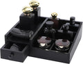 Organizer for Men,Bathroom Countertop Organizers,Perfume Organizer,Cologne Organizers,Bathroom Storage,Perfume Stand,Dresser Organizer,Gifts for Men,Dad Gifts,Adjustable Partition(Black)