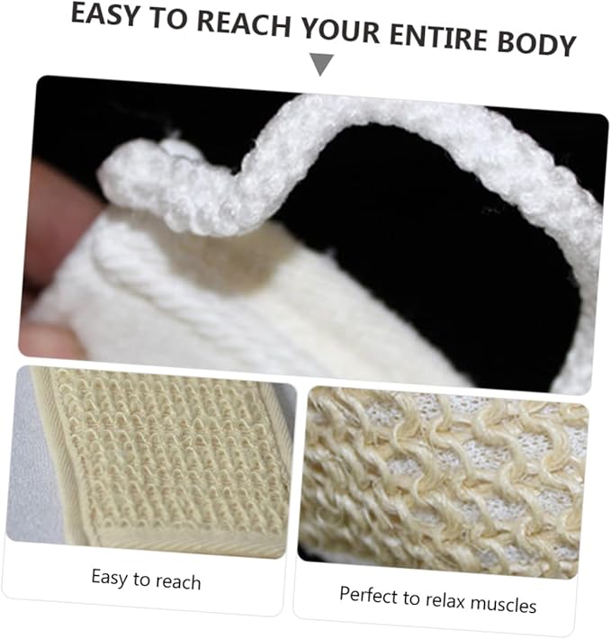 Beaupretty 3pcs Exfoliating Loofah Back Scrubber Strap for Skin Cleaning and Care Bath Body Washer for Men and Women for Daily Use Shower
