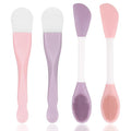 4 Pcs Face Mask Applicators, Double-Ended Mask Applicator Tool, Silicone Face Mask-Brush, Beauty Skincare Supplies Tool, Massage Spatula, Reusable Facial Brushes Applicator for Clay, Cream, Lotion