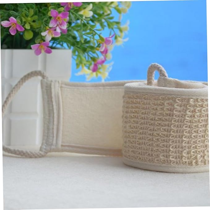 3pcs Loofah Massage Brush Bath Towel Double-Sided Exfoliating Back Scrubber Straps for Deep Cleaning and Shower