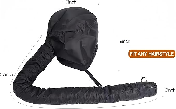 Hair Dryer Bonnet with Plopping Net,Hair Drying Bonnet for Blow Dryer,Portable Home Deep Conditioning Hair Care Hot Cap，Speed Up the Drying